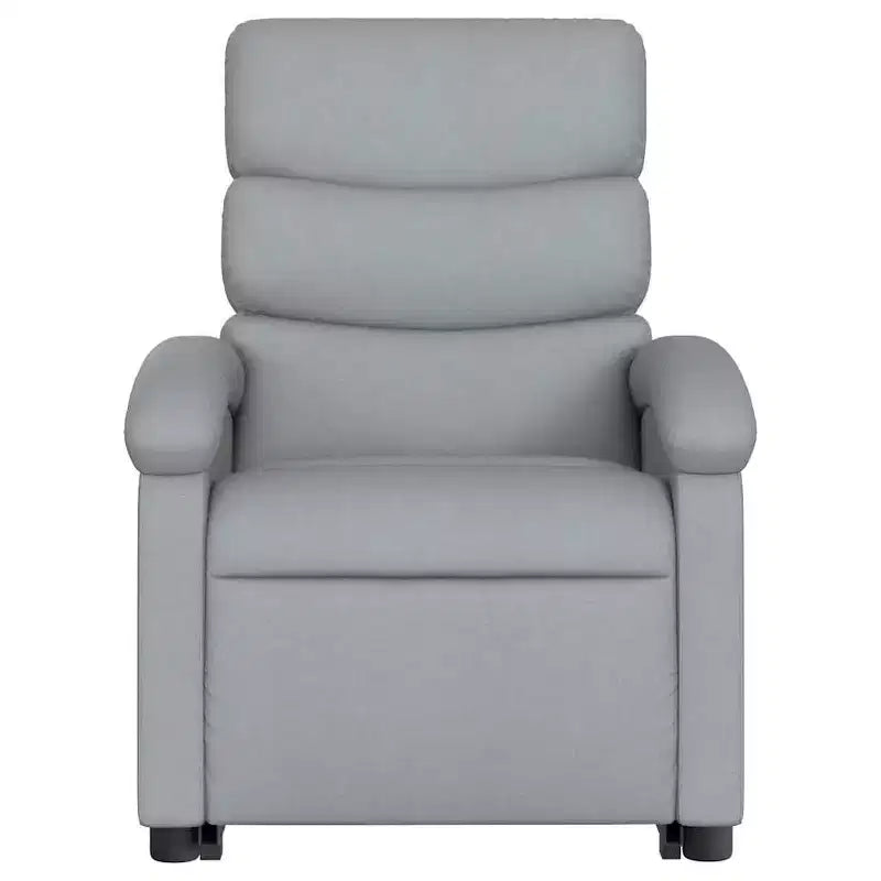vidaXL Fauteuil inclinable électrique releveur, Tissu gris clair - Fauteuil avec réglage motorisé pour personnes âgées, Assise spacieuse