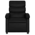 vidaXL Fauteuil de massage inclinable - Cuir synthétique noir Fauteuil inclinable manuel avec vibration, poche latérale et confort réglable