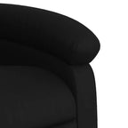 vidaXL Fauteuil de massage inclinable - Cuir synthétique noir Fauteuil inclinable manuel avec vibration, poche latérale et confort réglable