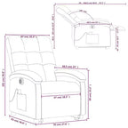 vidaXL Fauteuil inclinable de massage électrique - Fonction Power Lift, massage vibrant, tissu crème, repose-pieds motorisé, dossier motorisé