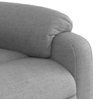 vidaXL Fauteuil de massage électrique Gris clair, Fauteuil inclinable avec massage vibrant, Poche latérale, Confort en tissu