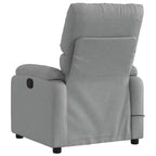 vidaXL Fauteuil de massage électrique Gris clair, Fauteuil inclinable avec massage vibrant, Poche latérale, Confort en tissu