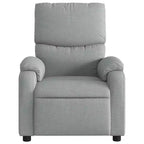 vidaXL Fauteuil de massage électrique Gris clair, Fauteuil inclinable avec massage vibrant, Poche latérale, Confort en tissu