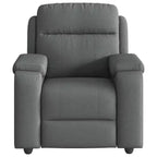 vidaXL Fauteuil inclinable en tissu gris foncé - Fauteuil manuel avec poche latérale pour salon/séjour