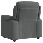 vidaXL Fauteuil inclinable en tissu gris foncé - Fauteuil manuel avec poche latérale pour salon/séjour