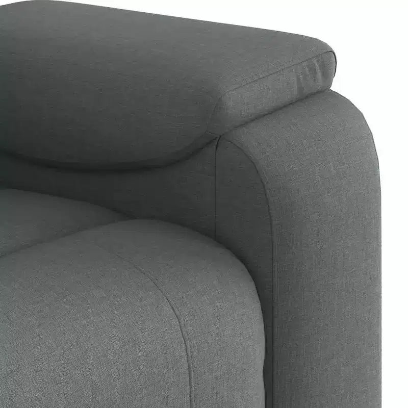 vidaXL Fauteuil inclinable en tissu gris foncé - Fauteuil manuel avec poche latérale pour salon/séjour