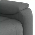 vidaXL Fauteuil inclinable en tissu gris foncé - Fauteuil manuel avec poche latérale pour salon/séjour