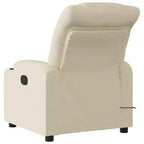 vidaXL Fauteuil inclinable de massage électrique - Tissu crème avec dossier/repose-pieds à réglage automatique, massage par vibrations, porte-gobelets pour un confort home cinéma