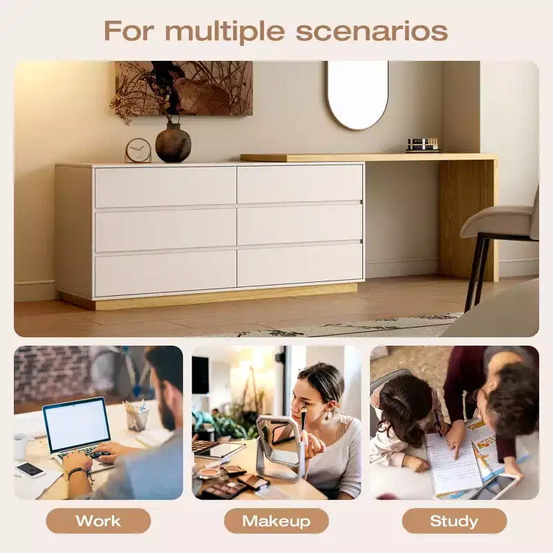 Commode extensible moderne Luck Live avec six tiroirs de rangement