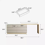 Commode extensible moderne Luck Live avec six tiroirs de rangement