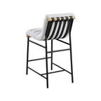 Tabouret de comptoir en tissu bouclé crème Burke Meridian Furniture