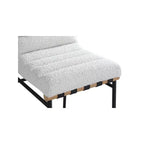 Tabouret de comptoir en tissu bouclé crème Burke Meridian Furniture