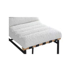 Tabouret de comptoir en tissu bouclé crème Burke Meridian Furniture