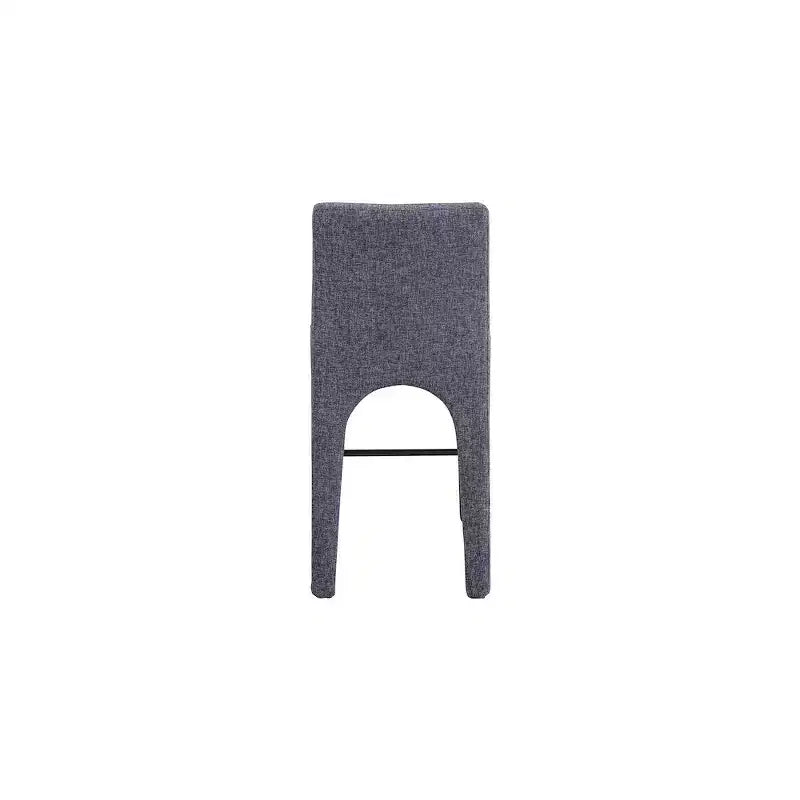 Tabouret en Tissu Texturé Lin Bleu Gramercy Meridian Furniture
