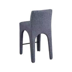 Tabouret en Tissu Texturé Lin Bleu Gramercy Meridian Furniture