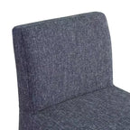 Tabouret en Tissu Texturé Lin Bleu Gramercy Meridian Furniture