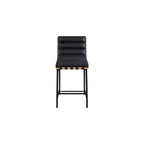 Meridian Furniture, Tabouret de comptoir Burke en cuir vegan noir