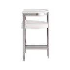 Meridian Furniture, Tabouret de comptoir en cuir végétalien Marcello crème, Ensemble de 2