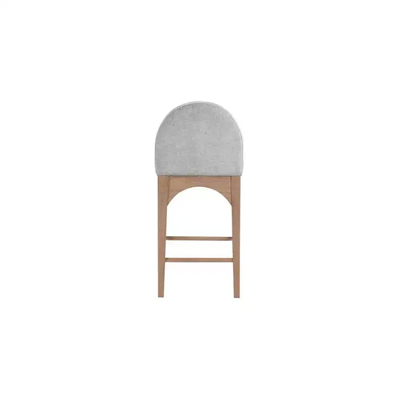 Tabouret en tissu chenille gris Waldorf, Meridian Furniture