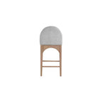 Tabouret en tissu chenille gris Waldorf, Meridian Furniture