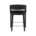 Meridian Furniture, Tabouret Sylvester en cuir végétalien noir