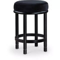 Meridian Furniture,Monette Black Velvet Counter Stool