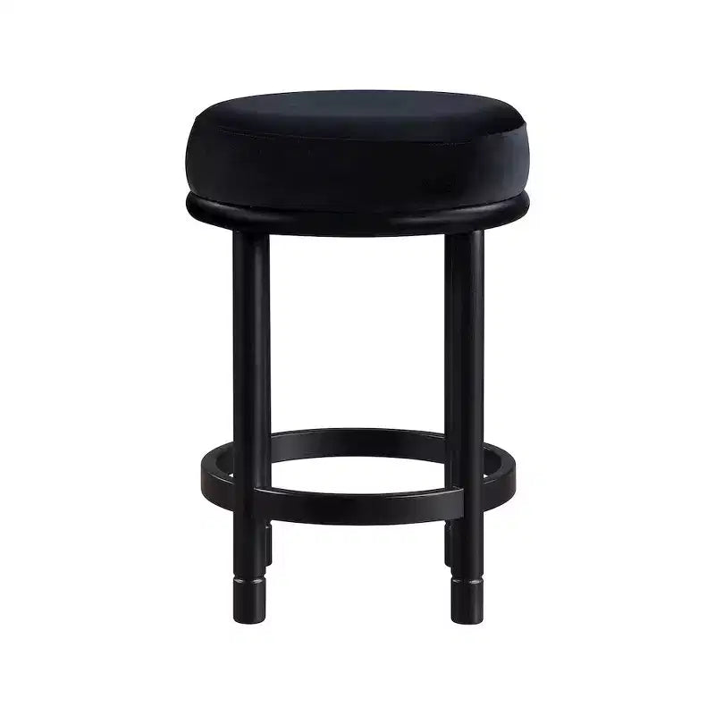 Meridian Furniture, Tabouret de comptoir Monette en velours noir