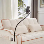 Canapé-lit pliable 3-en-1 Zeus & Ruta polyvalent en velours avec dossier réglable, port USB, cendrier et support de téléphone pivotant