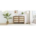 Farmhouse Dresser, 6 Drawer Dresser, Chest of Drawers, Vertical Dresser w/Metal Handles, Wooden Storage Cabinet for Bedroom, Living Room, Entryway