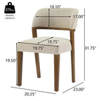 Lot de 2 chaises de salle à manger modernes rembourrées en bois d'hévéa Xayah Christopher Knight Home