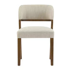 Lot de 2 chaises de salle à manger modernes rembourrées en bois d'hévéa Xayah Christopher Knight Home
