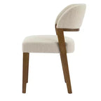 Lot de 2 chaises de salle à manger modernes rembourrées en bois d'hévéa Xayah Christopher Knight Home
