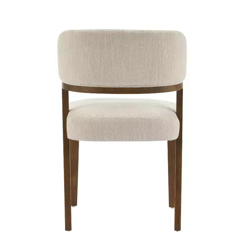 Lot de 2 chaises de salle à manger modernes rembourrées en bois d'hévéa Xayah Christopher Knight Home