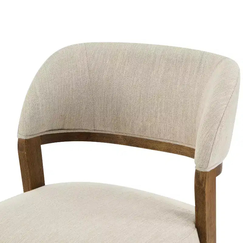 Lot de 2 chaises de salle à manger modernes rembourrées en bois d'hévéa Xayah Christopher Knight Home