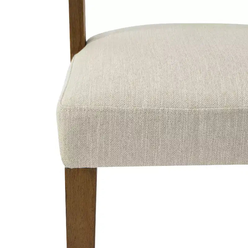 Lot de 2 chaises de salle à manger modernes rembourrées en bois d'hévéa Xayah Christopher Knight Home