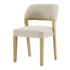 Lot de 2 chaises de salle à manger modernes rembourrées en bois d'hévéa Xayah Christopher Knight Home