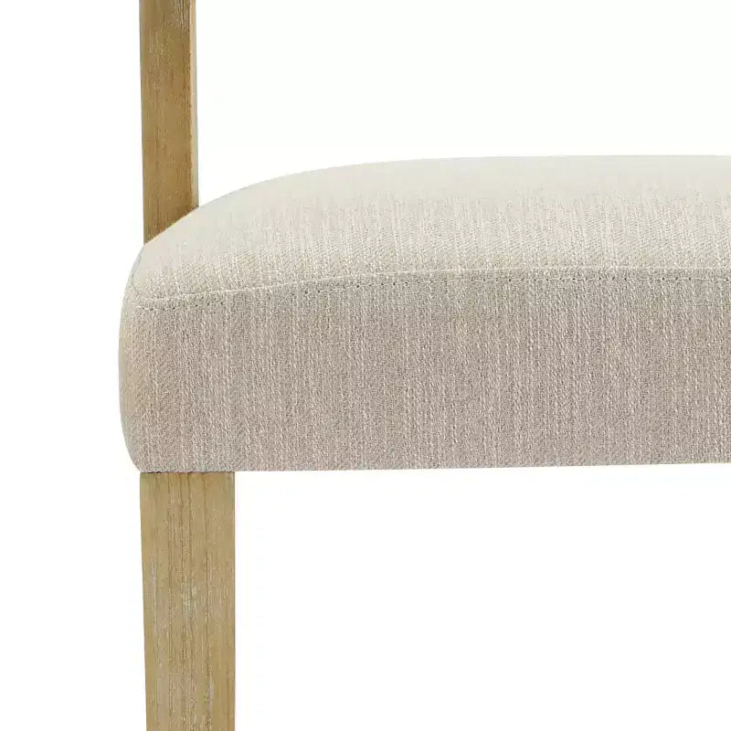 Lot de 2 chaises de salle à manger modernes rembourrées en bois d'hévéa Xayah Christopher Knight Home