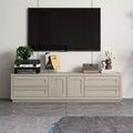 Famapy Light Wood - Grain TV Stand Entertainment Center with Drawers & Cabinets - Modern Living Room Media Storage