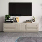 Famapy Light Wood - Grain TV Stand Entertainment Center with Drawers & Cabinets - Modern Living Room Media Storage