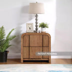 Meridian Furniture, Table de Chevet Cannelée