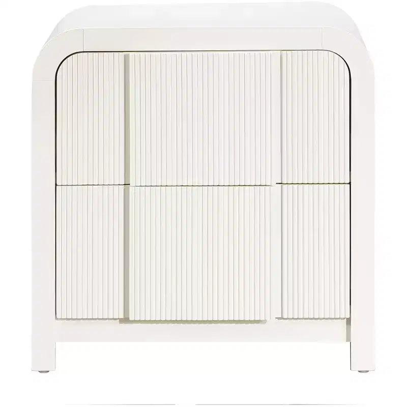 Meridian Furniture, Table de Chevet Cannelée