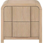 Meridian Furniture, Table de Chevet Cannelée