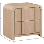 Meridian Furniture, Table de Chevet Cannelée