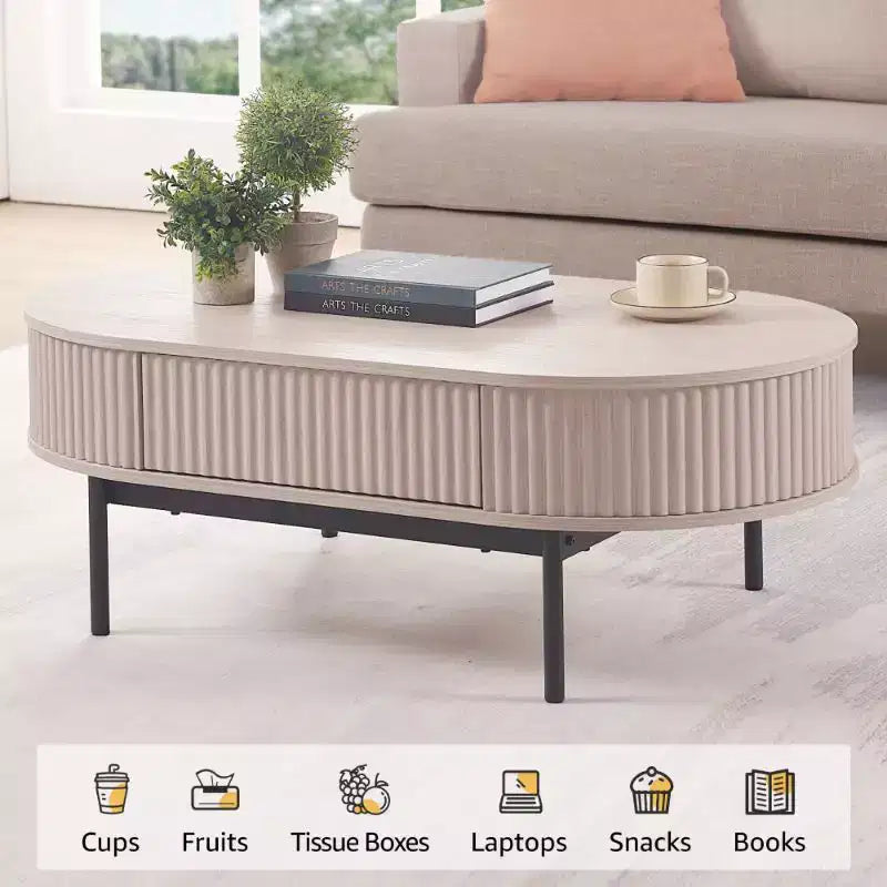 Table basse moderne à profil courbé Unipaws