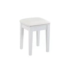 Coiffeuse élégante avec tabouret, miroir réversible et 5 tiroirs, ensemble de coiffeuse blanc, station de beauté peu encombrante - ModernLuxe