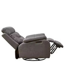 Fauteuil inclinable électrique Whisen Dual OKIN Motor avec ports de charge et appui-tête motorisé, pivotant à 240 degrés