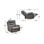 Fauteuil inclinable électrique Whisen Dual OKIN Motor avec ports de charge et appui-tête motorisé, pivotant à 240 degrés