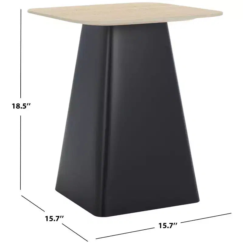 Table d'appoint haute en porcelaine Fedo - ACC2904A - Beige/Noir - Safavieh