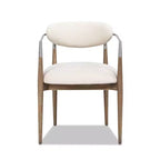 Jennifer Taylor Home Chaise de salle à manger rembourrée Artemis en matériaux mixtes avec accoudoirs