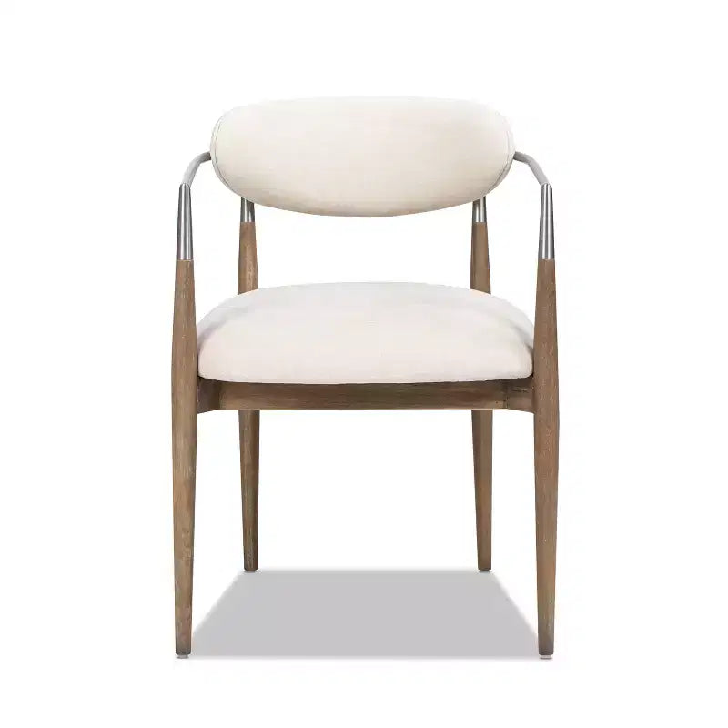 Jennifer Taylor Home Chaise de salle à manger rembourrée Artemis en matériaux mixtes avec accoudoirs